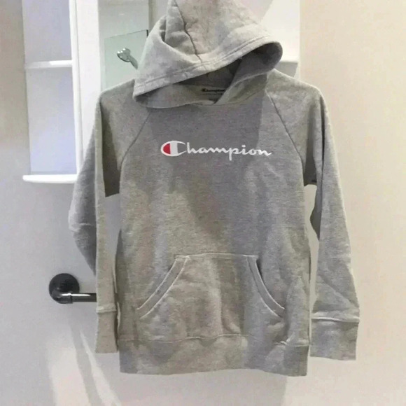 3/$20 Champion hoodie boys school sweater sweatshirt unisex grey athletic gym - Picture 1 of 3